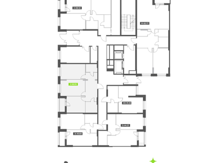 2-к. квартира, 62 м²