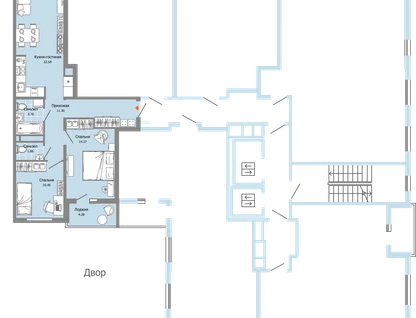 3-к. квартира, 66 м²