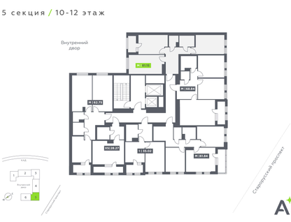 Студия, 61&nbsp;м²