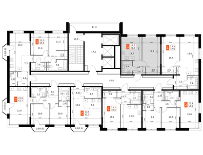 1-к. квартира, 39&nbsp;м²