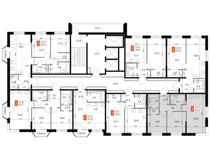 2-к. квартира, 55&nbsp;м²