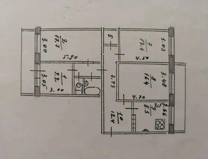 4-к. квартира, 87&nbsp;м²
