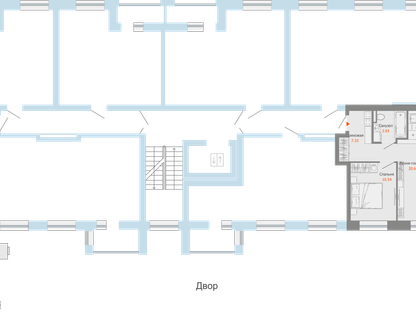 2-к. квартира, 44&nbsp;м²