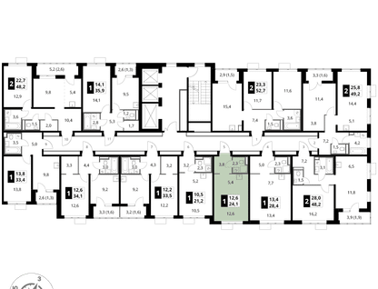 Студия, 24 м²