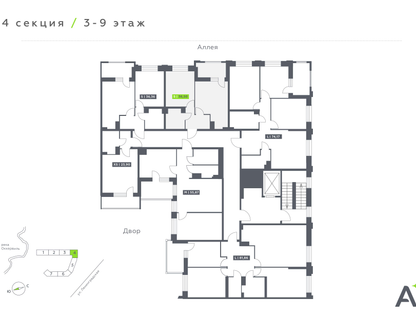 Студия, 36 м²
