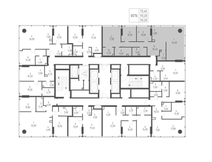 3-к. квартира, 112 м²