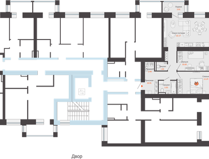 3-к. квартира, 65&nbsp;м²