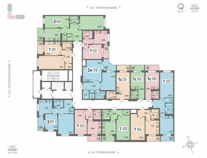 2-к. квартира, 56&nbsp;м²