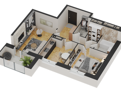 2-к. квартира, 64&nbsp;м²