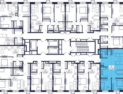 2-к. квартира, 72&nbsp;м²