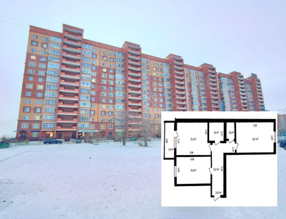 2-к. квартира, 63,6&nbsp;м²