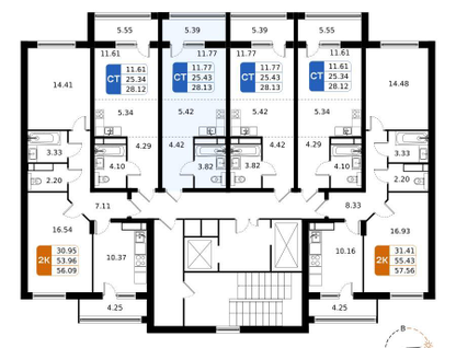 Студия, 28&nbsp;м²