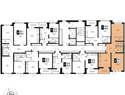 2-к. квартира, 61&nbsp;м²