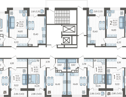 2-к. квартира, 51&nbsp;м²