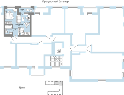 1-к. квартира, 32 м²