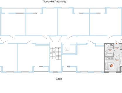 2-к. квартира, 33&nbsp;м²