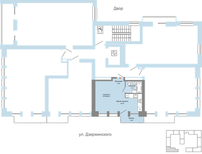1-к. квартира, 31&nbsp;м²