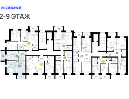 2-к. квартира, 61&nbsp;м²