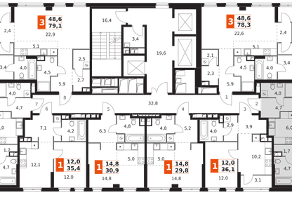 2-к. квартира, 52 м²