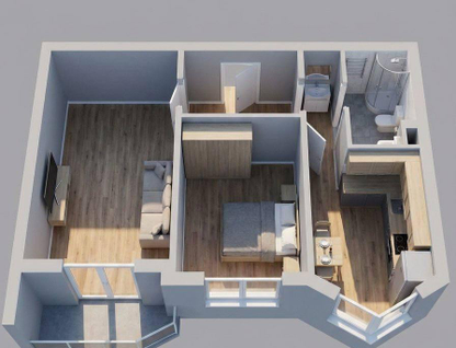 2-к. квартира, 51,7 м²