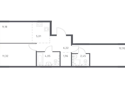 3-к. квартира, 53,1&nbsp;м²