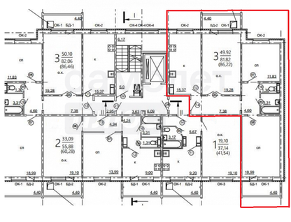 3-к. квартира, 90,6&nbsp;м²