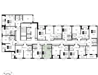 Студия, 22&nbsp;м²