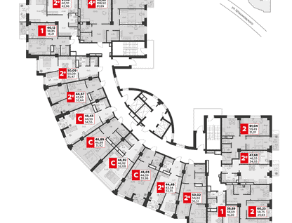 Студия, 61 м²