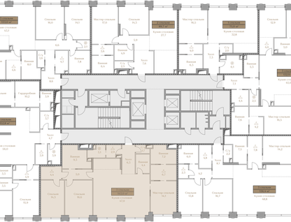 3-к. квартира, 143 м²