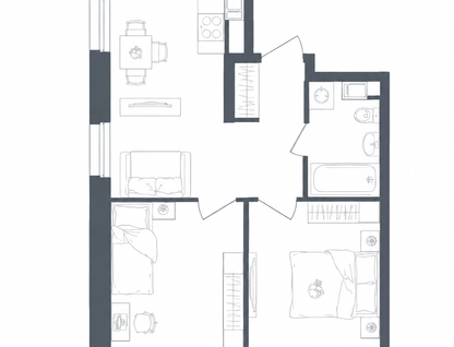 2-к. квартира, 41,2&nbsp;м²