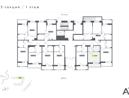 Студия, 24 м²