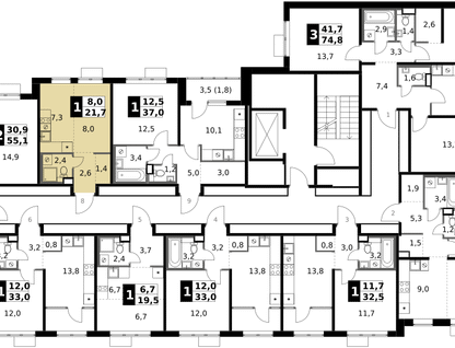 Студия, 21 м²