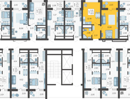 1-к. квартира, 38 м²