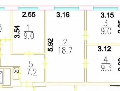 4-к. квартира, 63,2&nbsp;м²