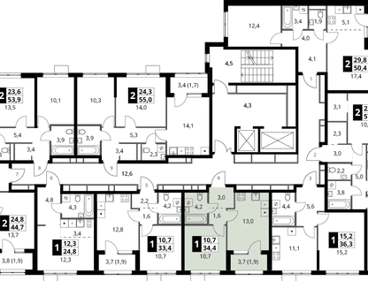 1-к. квартира, 34&nbsp;м²