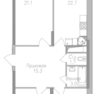 3-к. квартира, 95,7&nbsp;м²