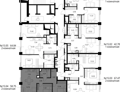 2-к. квартира, 58&nbsp;м²