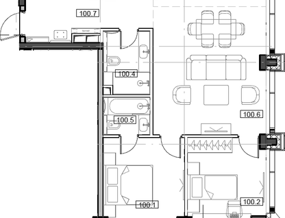 3-к. квартира, 68 м²