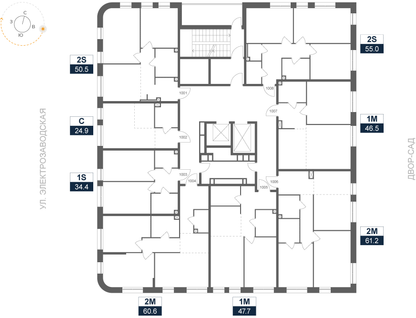 Студия, 46 м²