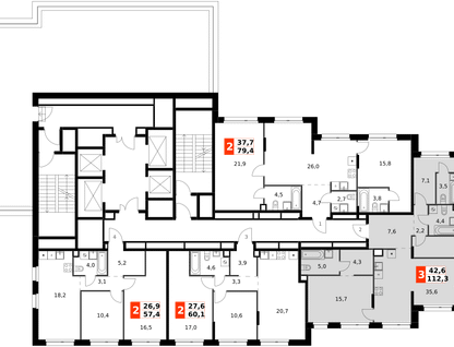 4-к. квартира, 112&nbsp;м²
