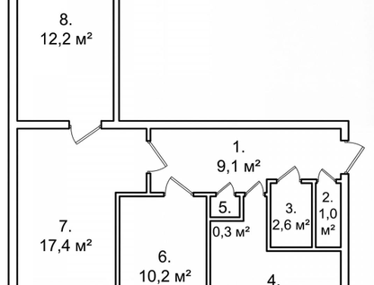 3-к. квартира, 62,3&nbsp;м²