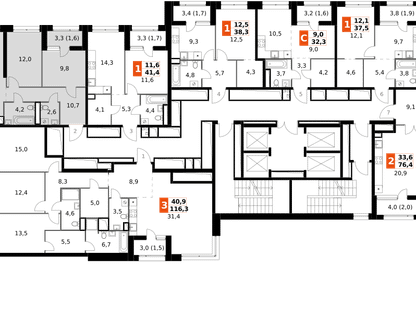 3-к. квартира, 68 м²