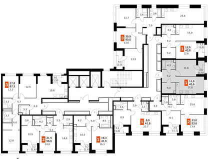 1-к. квартира, 45&nbsp;м²