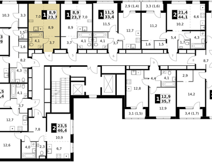Студия, 23 м²