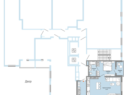 4-к. квартира, 93&nbsp;м²