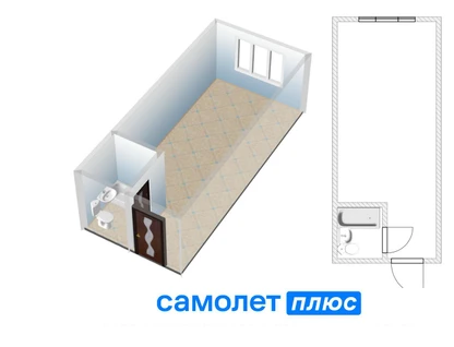 1-к. квартира, 23&nbsp;м²