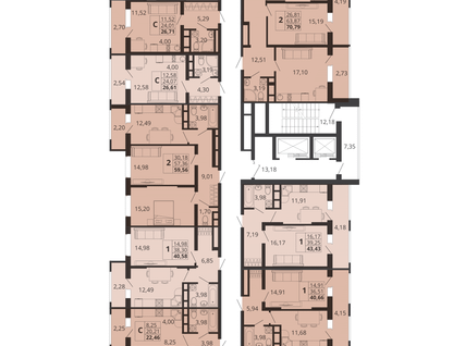 3-к. квартира, 92 м²