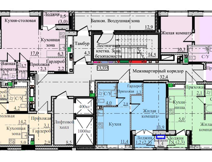 Студия, 44&nbsp;м²