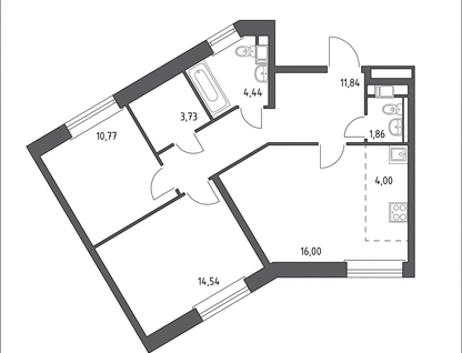 3-к. квартира, 67,2&nbsp;м²