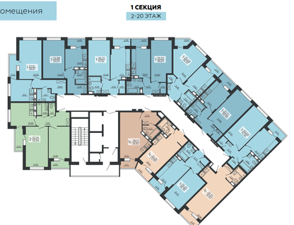 Студия, 26,6&nbsp;м²